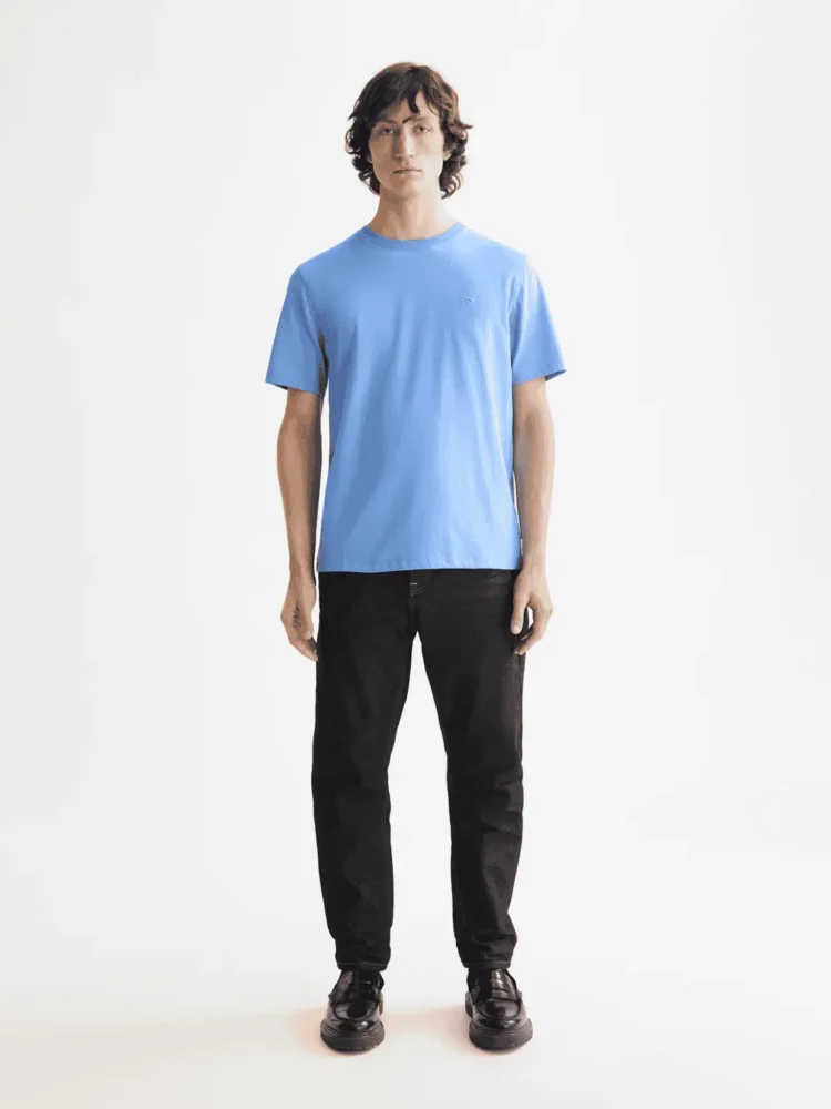 Scotch & Soda 181288 Essentials Logo T-Shirt, Blue Bonnet - Image 2