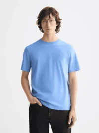 Scotch & Soda 181288 Essentials Logo T-Shirt, Blue Bonnet