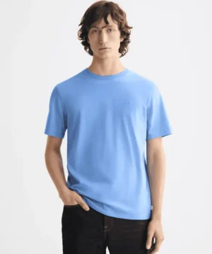 Scotch & Soda 181288 Essentials Logo T-Shirt, Blue Bonnet
