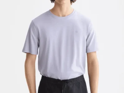 Scotch & Soda 181288 Essentials Logo T-Shirt, Lavender