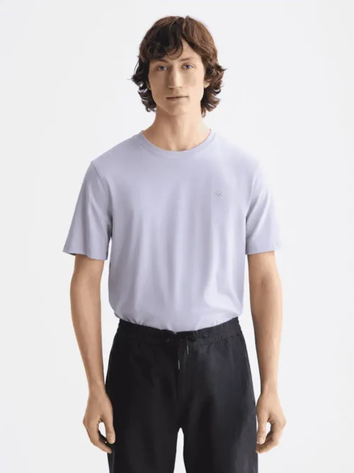 Scotch & Soda 181288 Essentials Logo T-Shirt Lavender