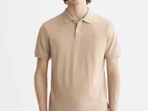 Scotch & Soda 181310 Logo Pique polo, Plaza taupe