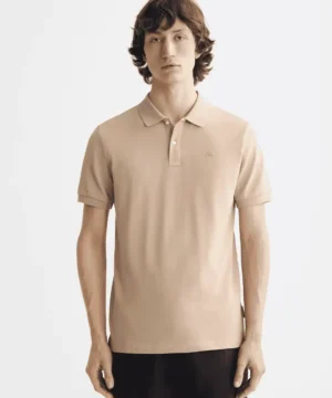 Scotch & Soda 181310 Logo Pique polo, Plaza taupe