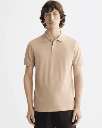 Scotch & Soda 181310 Logo Pique polo, Plaza taupe