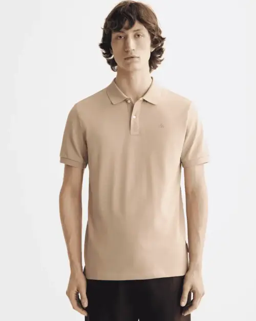Scotch & Soda 181310 Logo Pique polo Plaza taupe