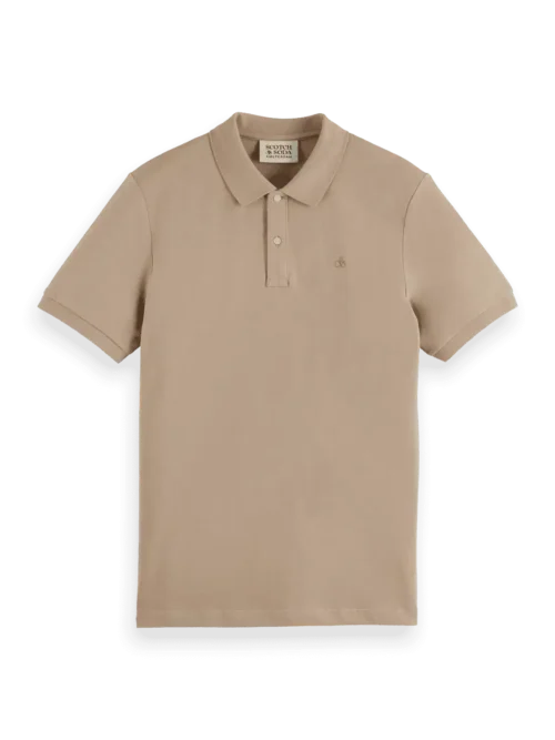 Scotch & Soda 181310 Logo Pique polo Plaza taupe - Image 6