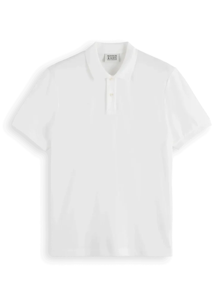 Scotch & Soda 179201 Logo Pique polo, White - Image 3