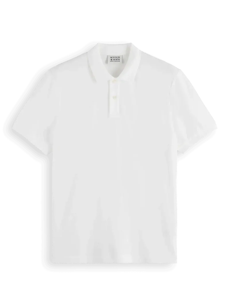 Scotch & Soda 179201 Logo Pique polo, White - Image 3