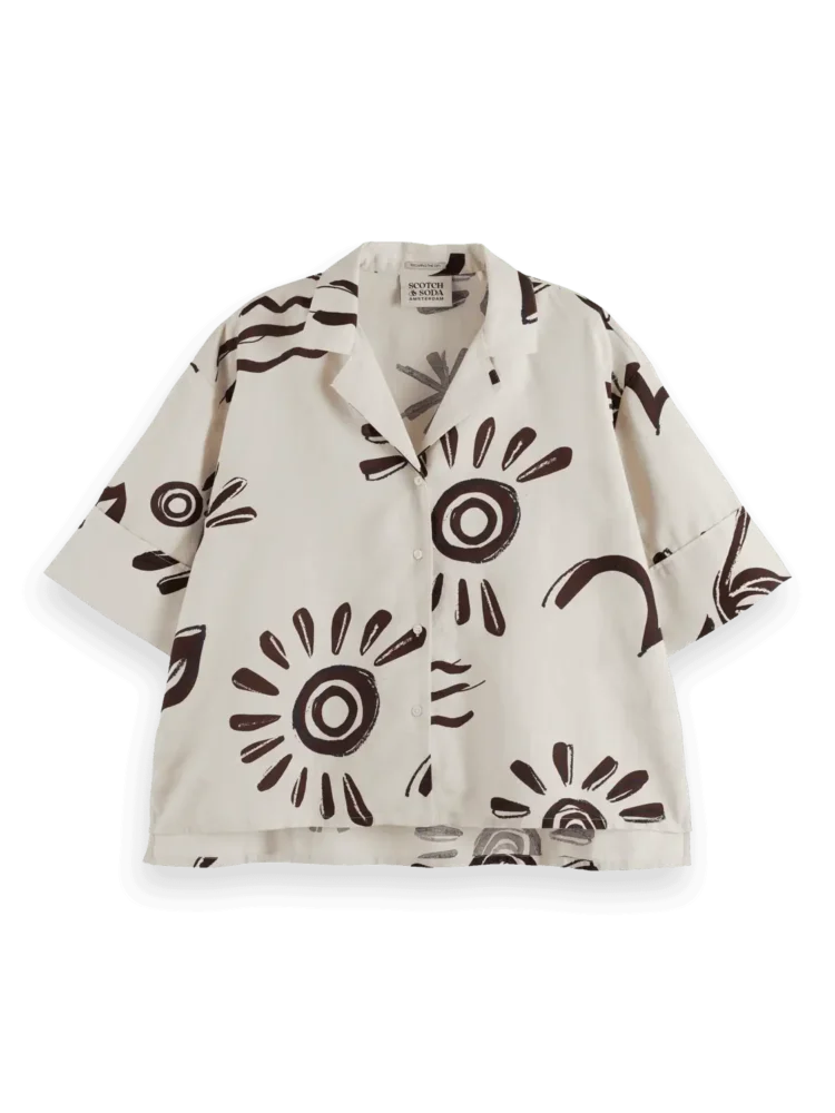 Scotch & Soda Cotton linen printed short sleeve shirt - Image 3