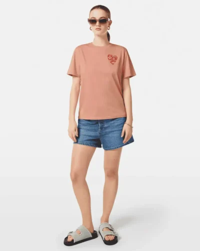 Alternative view of Scotch & Soda U9A00649T, Chest artwork regular fit T-shirt Peach pink