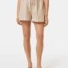 Scotch & Soda High rise Lurex stripe printed shorts