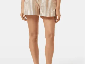 Scotch & Soda High rise Lurex stripe printed shorts