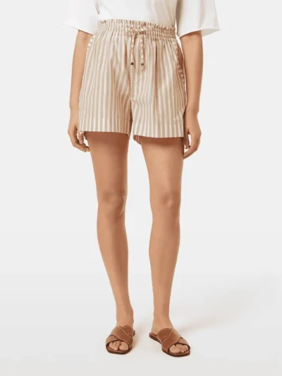 Scotch & Soda High rise Lurex stripe printed shorts