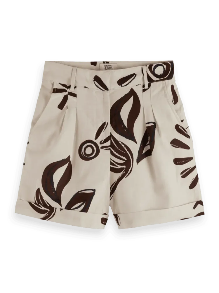Scotch & Soda High rise linen printed shorts - Image 5