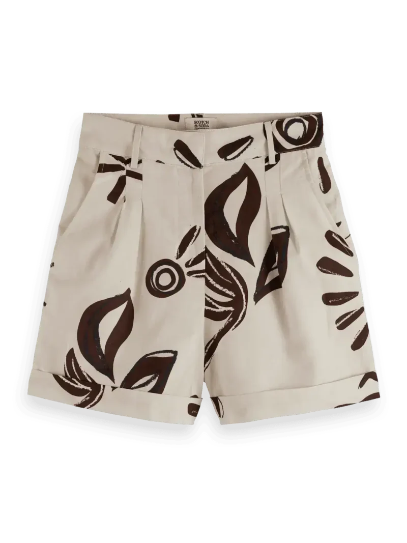 Scotch & Soda UFJ00688N, High rise linen printed shorts - Image 5