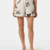 Scotch & Soda High rise linen printed shorts