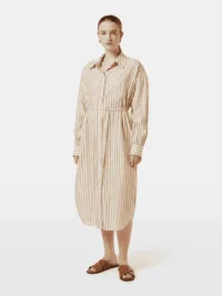 Scotch & Soda UFU00622T, Striped midi shirt dress
