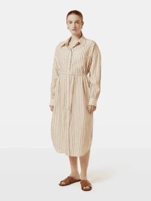 Scotch & Soda UFU00622T, Striped midi shirt dress