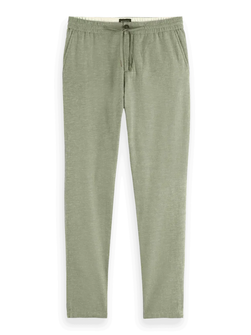 Scotch & Soda 179979 Warren - Cotton-Linen twill jogger, Army - Image 5