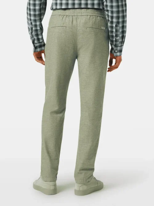 Scotch & Soda Warren Cotton-Linen twill jogger, Army - 179979 image2