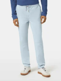 Scotch & Soda 179979 Warren - Cotton-Linen twill jogger, Light Blue