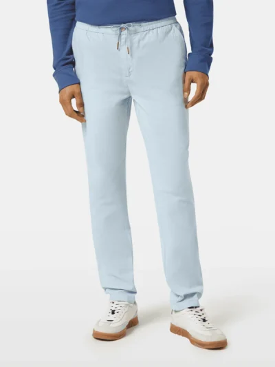 Scotch & Soda 179979 Warren - Cotton-Linen twill jogger, Light Blue