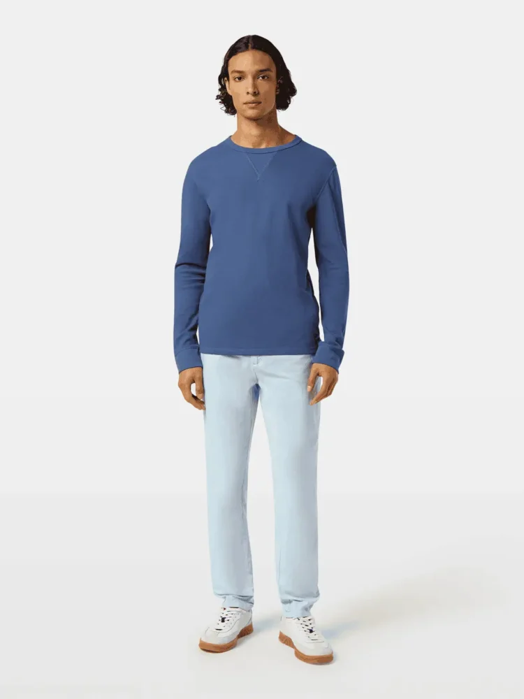 Scotch & Soda 179979 Warren - Cotton-Linen twill jogger, Light Blue - Image 2