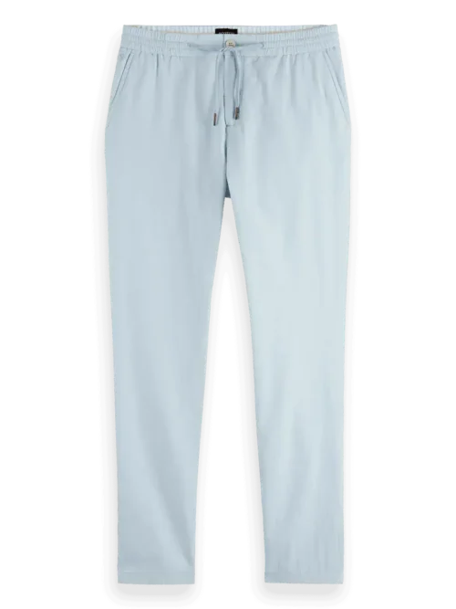Scotch & Soda 179979 Warren Cotton-Linen twill jogger Light Blue image1
