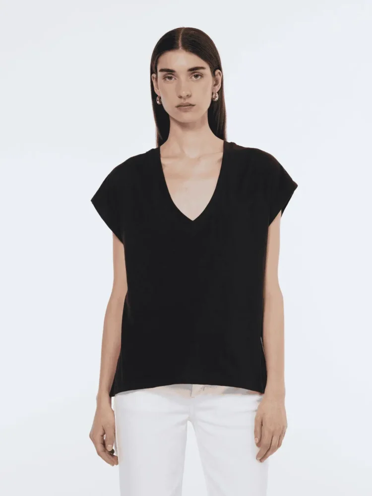 Scotch & Soda Essential V-neck t-shirt , Black