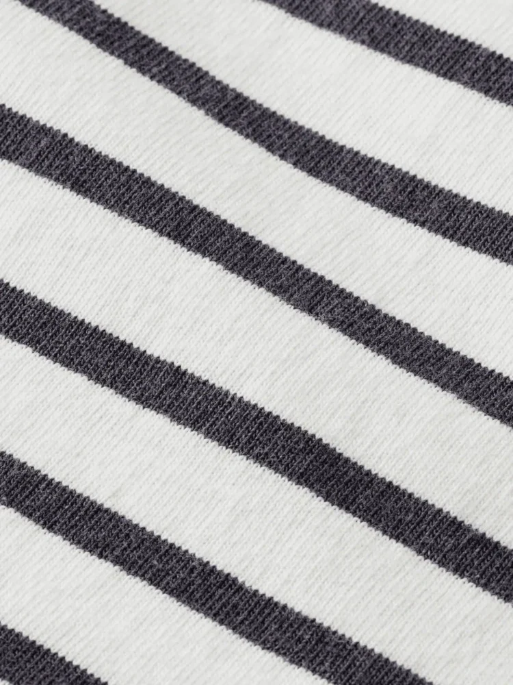 Scotch & Soda 180878 Denim Washed Long Sleeve Breton Tee, Blue white Stripe - Image 3