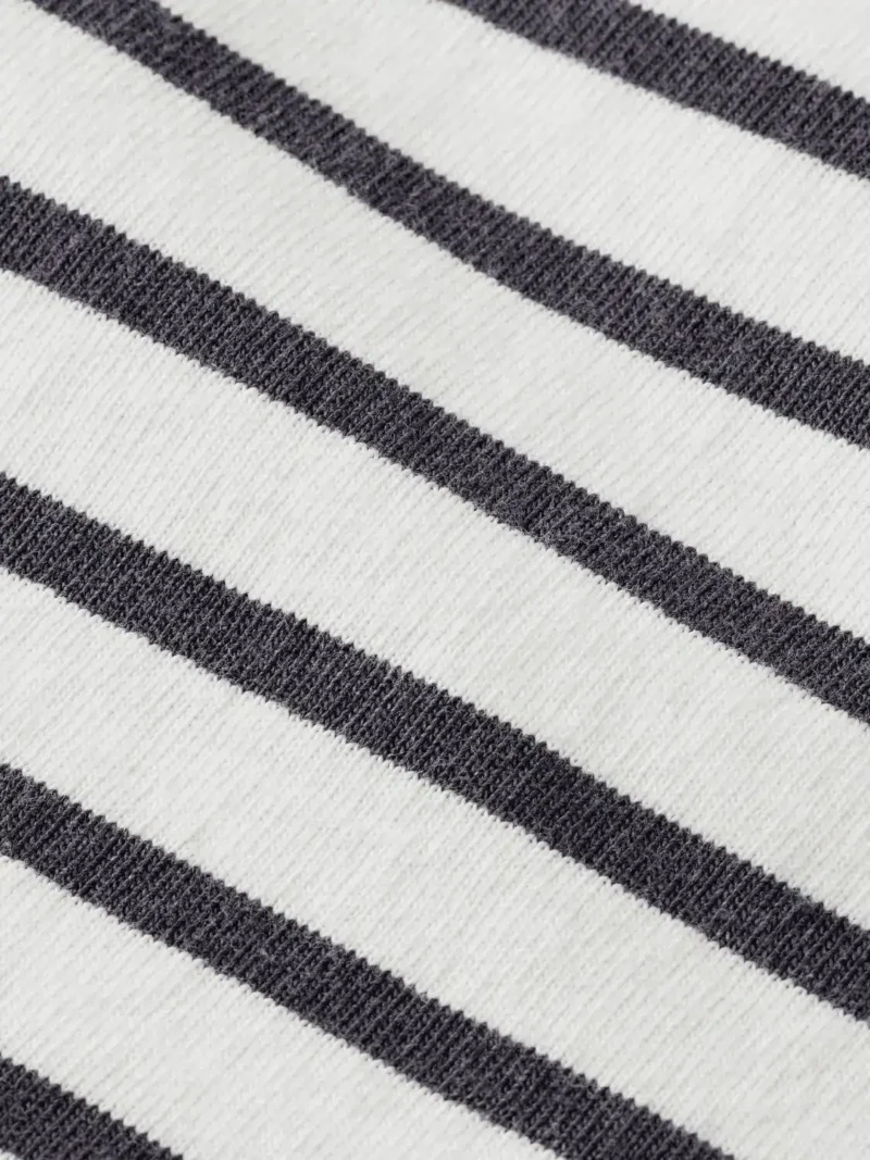 Scotch & Soda 180878 Denim Washed Long Sleeve Breton Tee, Blue white Stripe - Image 3
