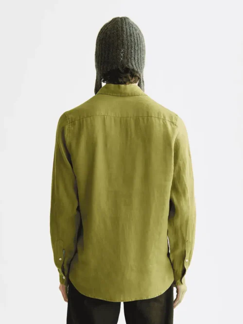 Scotch & Soda 181230 Regular fit 100% linen shirt Calla Green - Image 3