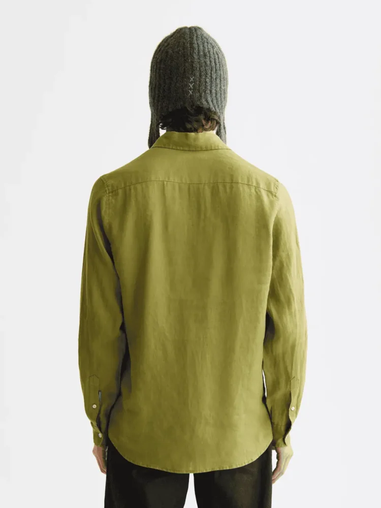 Scotch & Soda Regular fit linen shirt, Calla Green - Image 3