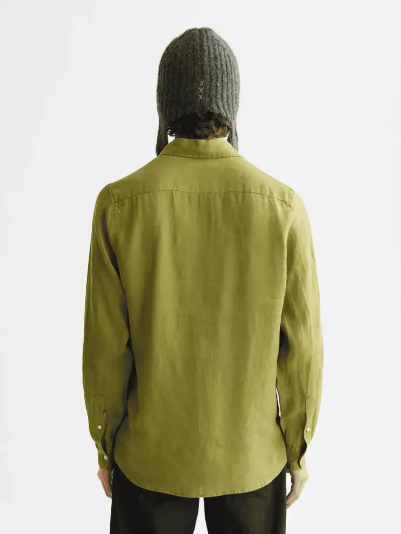 Scotch & Soda 181230 Regular fit 100% linen shirt Calla Green - Image 3