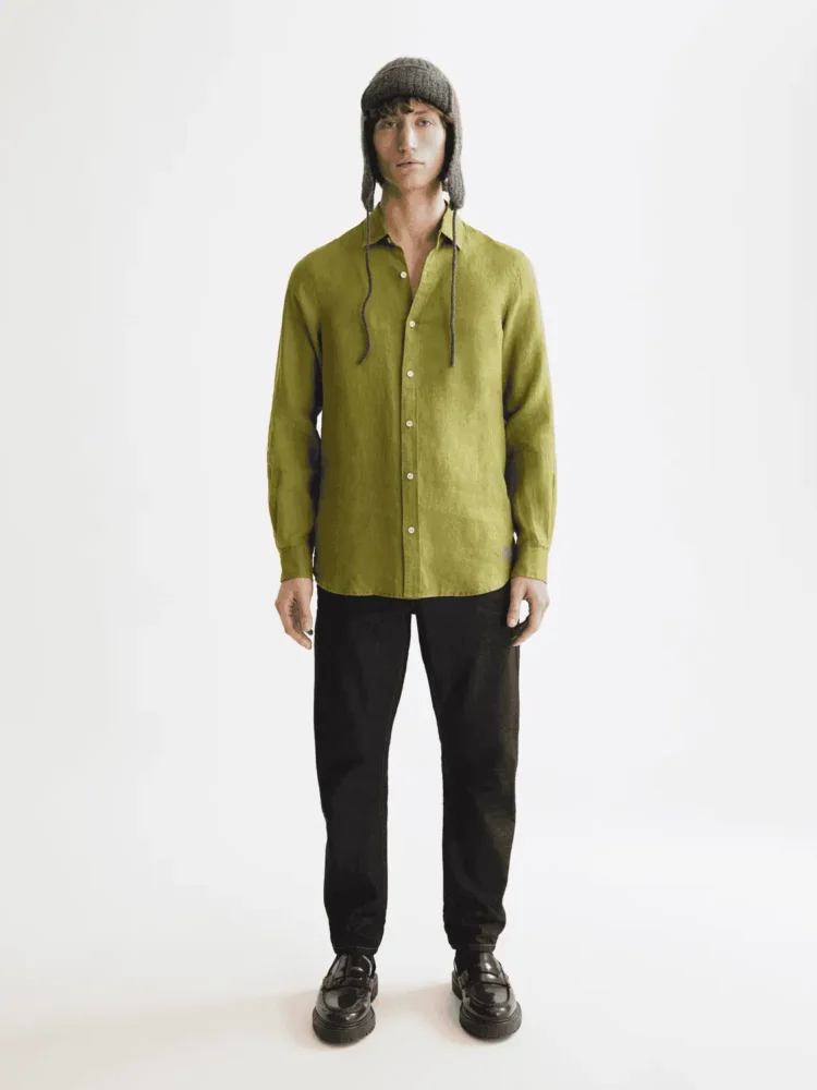 Scotch & Soda Regular fit linen shirt, Calla Green - Image 2