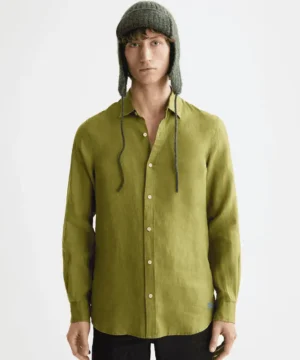 Scotch & Soda 181230 Regular fit 100% linen shirt Calla Green