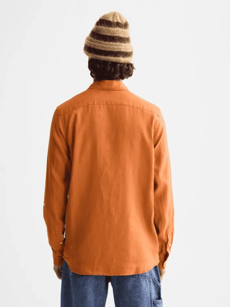 Scotch & Soda Regular fit linen shirt, Rust - Image 4