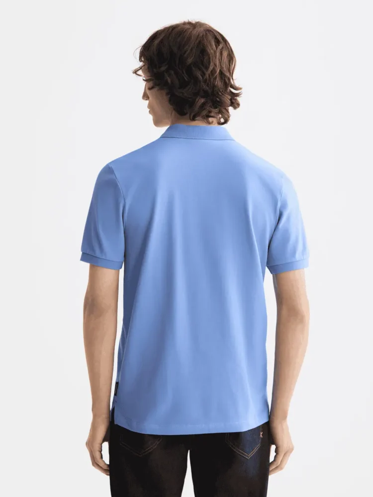 Scotch & Soda 181310 Logo Pique polo, Blue bonnet - Image 3