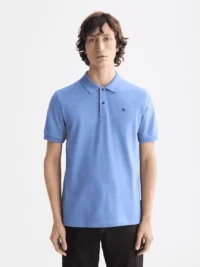 Scotch & Soda 181310 Logo Pique polo, Blue bonnet