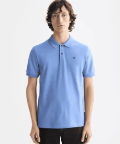 Scotch & Soda 181310 Logo Pique polo, Blue bonnet
