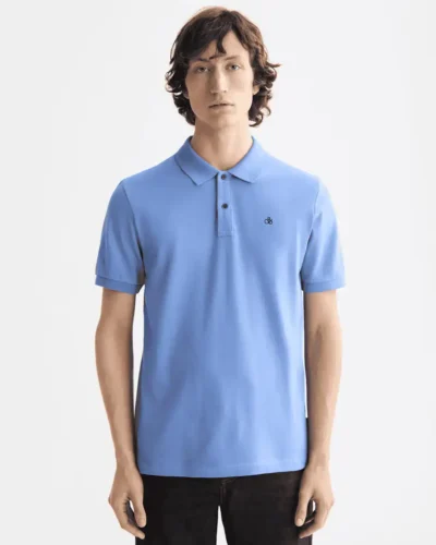 Scotch & Soda 181310 Logo Pique polo, Blue bonnet