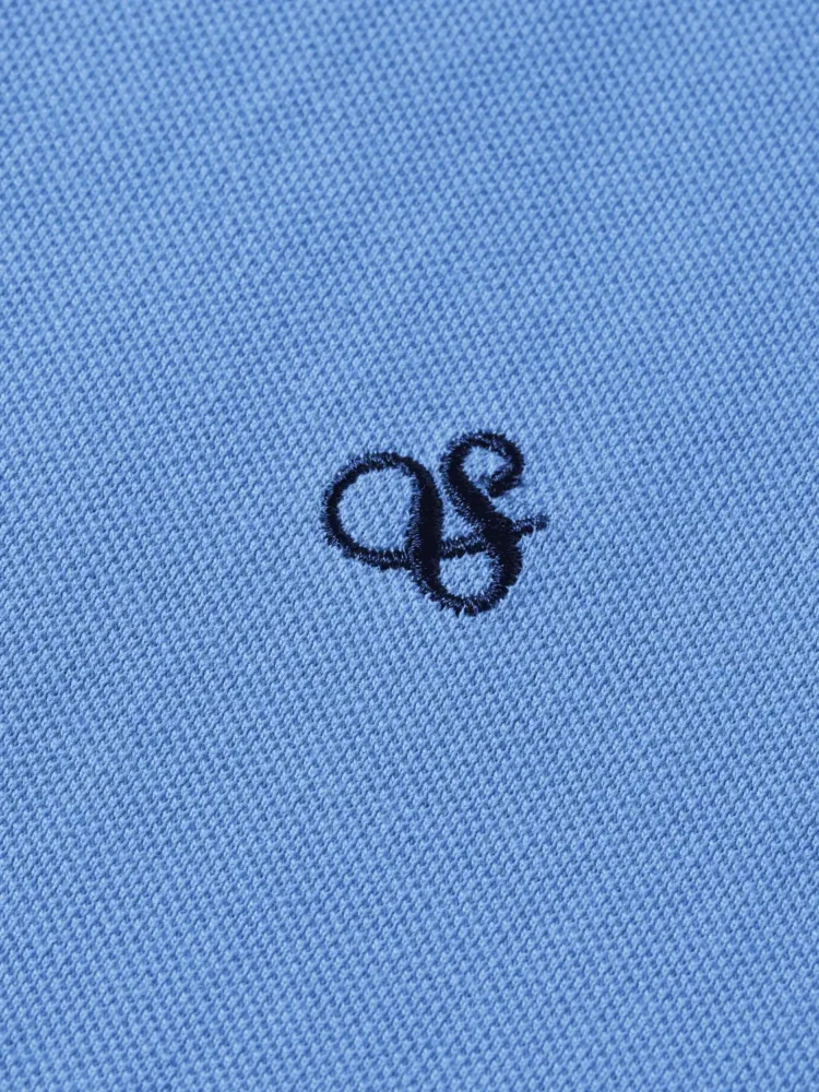 Scotch & Soda 181310 Logo Pique polo, Blue bonnet - Image 4