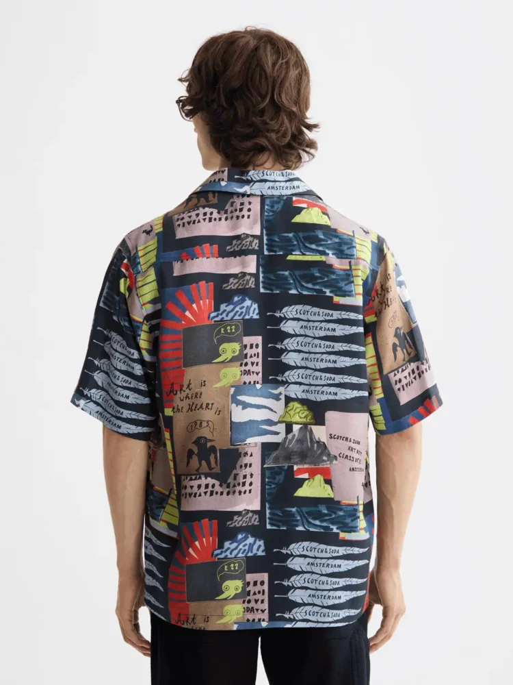 Scotch & Soda 181711, Tencel all-over printed short-sleeved shirt - Image 3