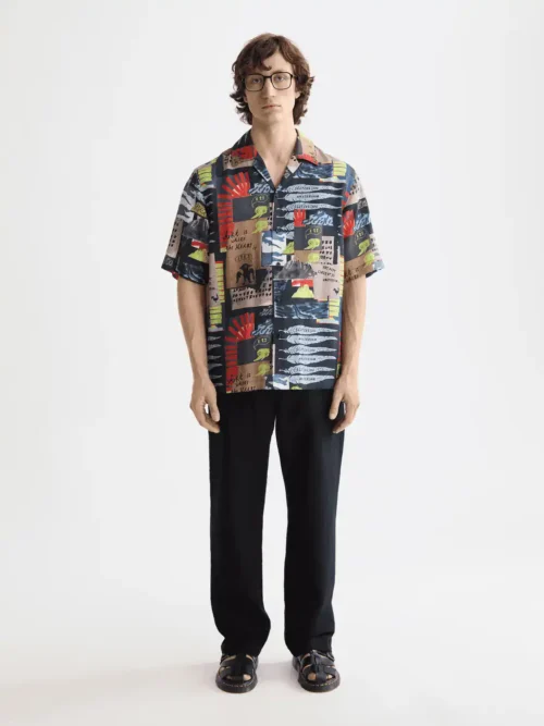 Alternative view of Scotch & Soda  Tencel all-over printed short-sleeved shirt,  181711