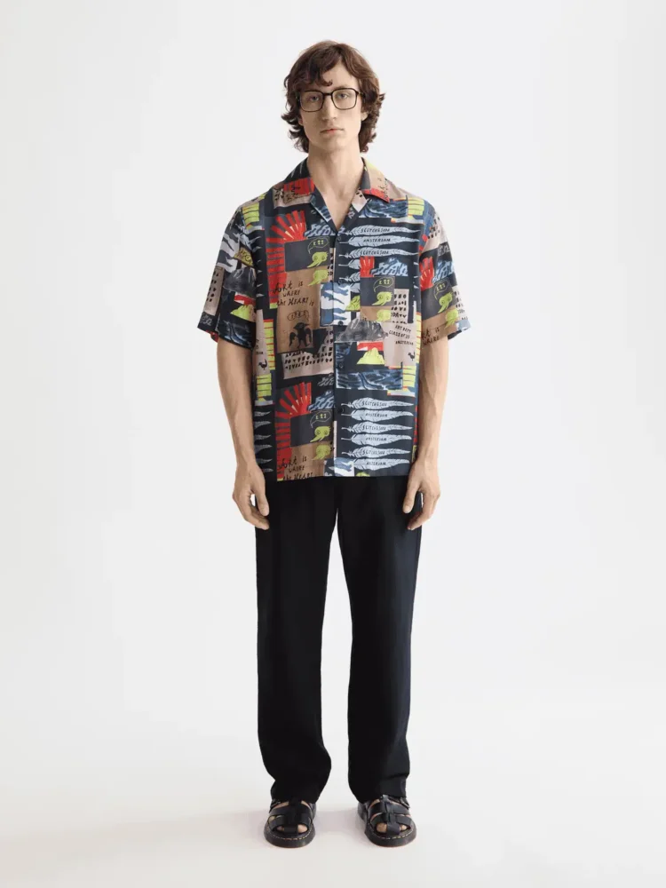 Scotch & Soda 181711, Tencel all-over printed short-sleeved shirt - Image 2