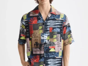 Scotch & Soda 181711, Tencel all-over printed short-sleeved shirt