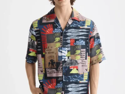 Scotch & Soda 181711, Tencel all-over printed short-sleeved shirt