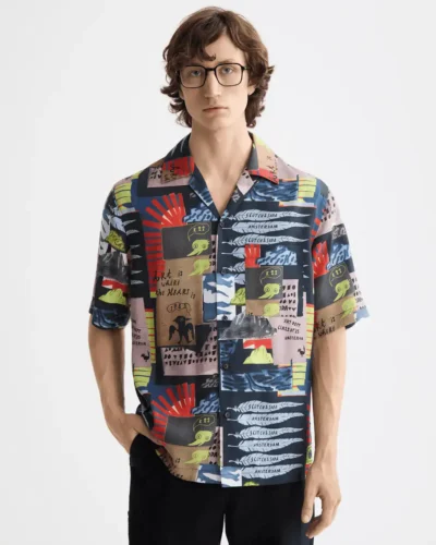 Scotch & Soda 181711, Tencel all-over printed short-sleeved shirt