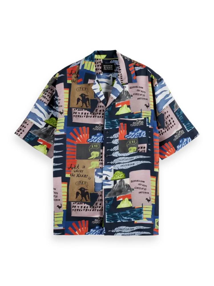 Scotch & Soda 181711, Tencel all-over printed short-sleeved shirt - Image 5