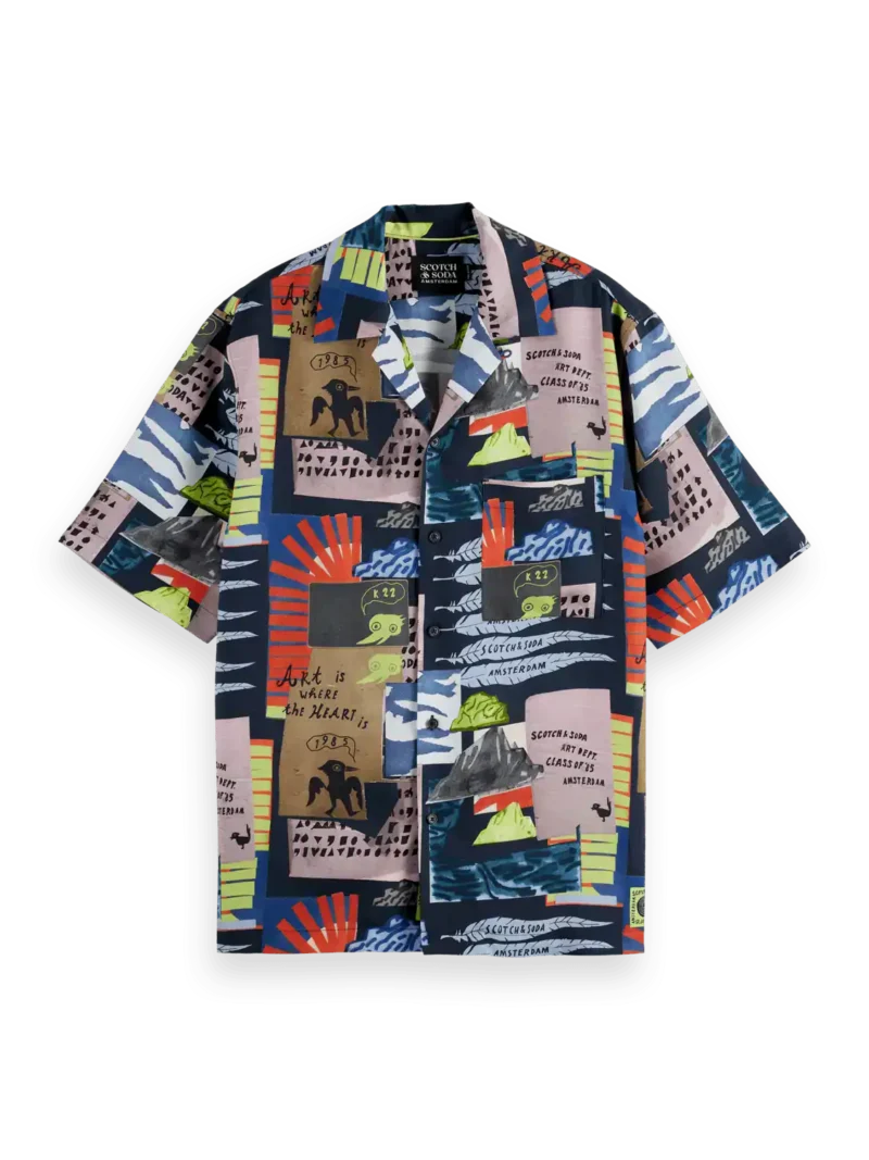 Scotch & Soda 181711, Tencel all-over printed short-sleeved shirt - Image 5